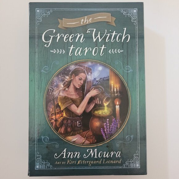 The Green Witch Tarot 78 Card Deck & Guide Book Box Set Ann Moura Kiri Leonard - Picture 2 of 4